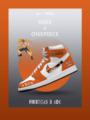 Portgas D. Ace V.1 Custom High-Top Sneakers