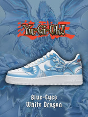 Blauäugiger weißer Drache V.1 Custom Sneakers