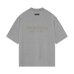 Ess. V Neck T-Shirt 'Dark Heather Oatmeal'