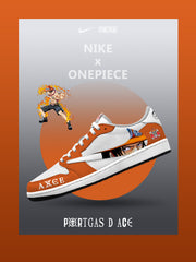 Portgas D Ace V.1 Custom TS Low Sneakers