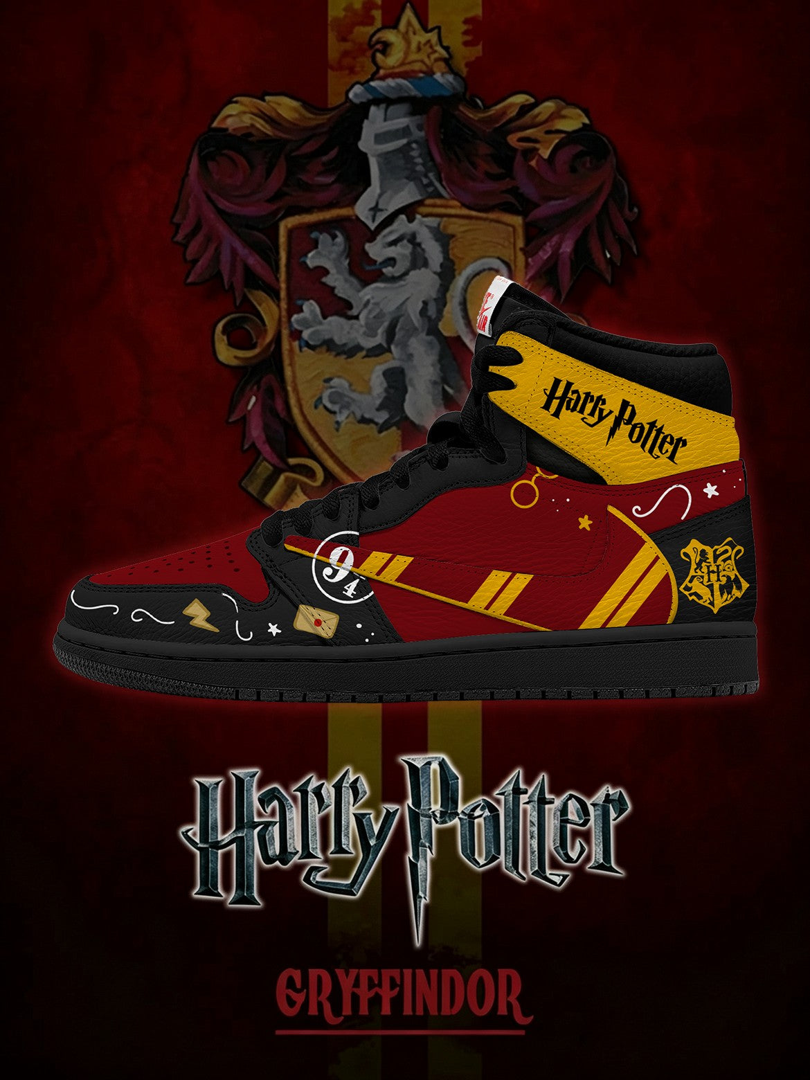 Hogwarts Gryffindor House V.2 Custom TS High Sneakers