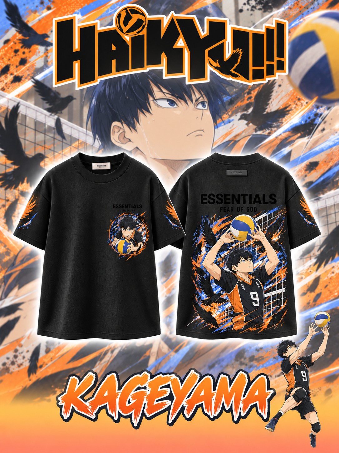Tobio Kageyama V.2 Custom Ess. T-Shirt