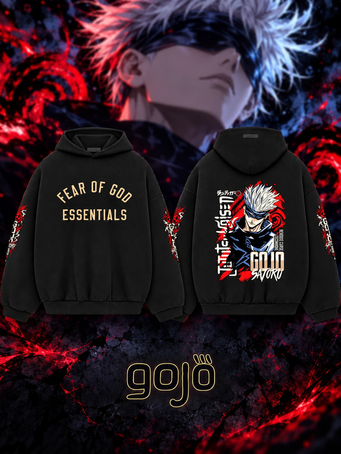 Satoru Gojo V.1 Custom Ess. Hoodie