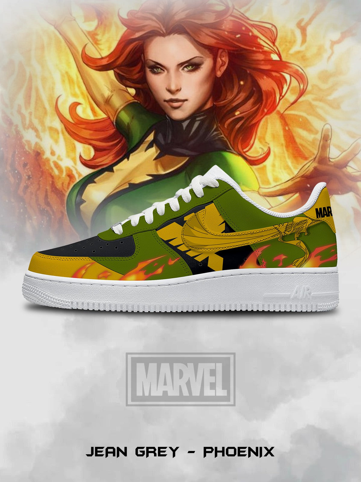 Jean Grey - Phoenix V.1 Custom Air-Style Sneakers