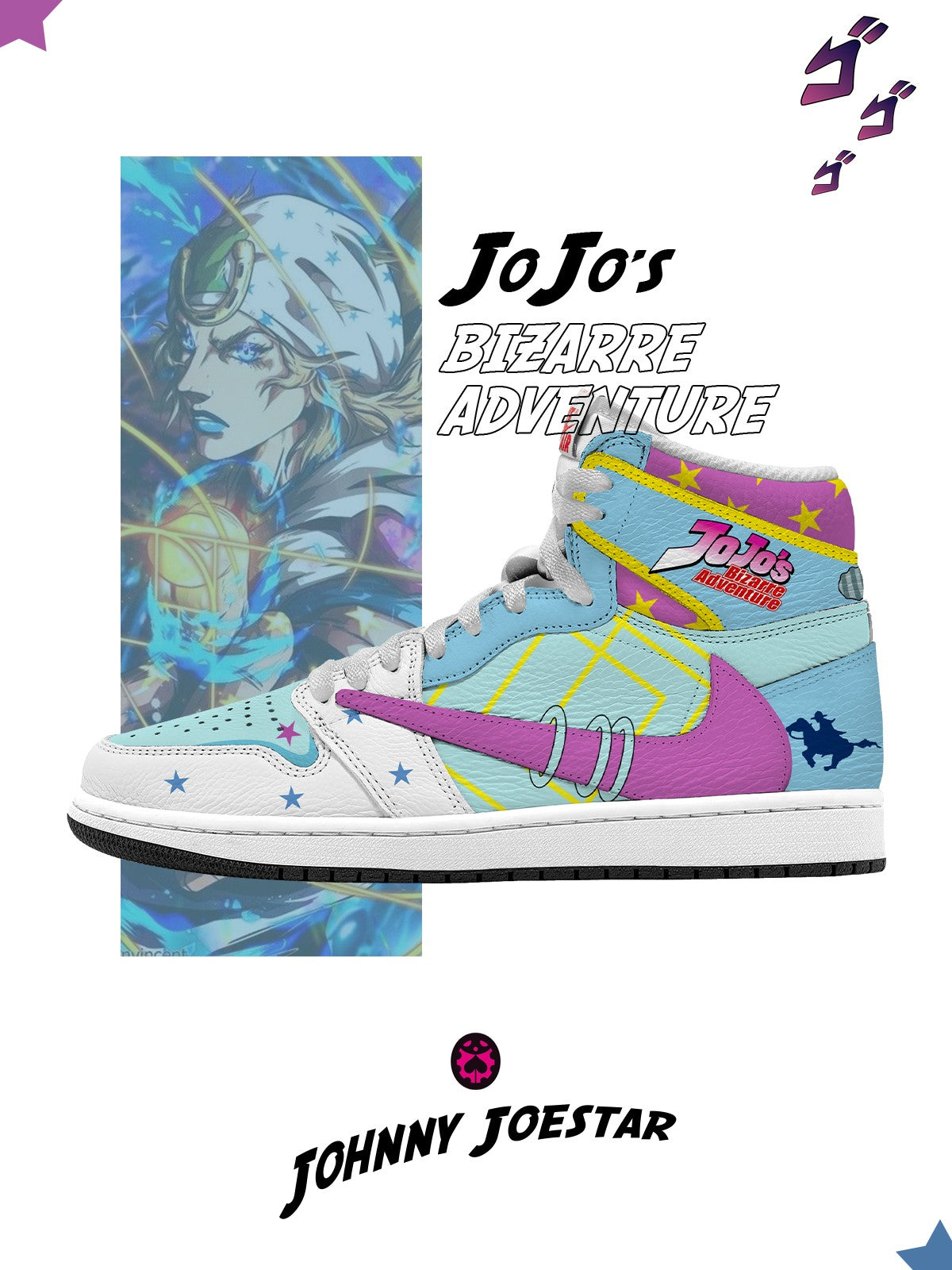 Johnny Joestar V.1 Custom TS Hohe Sneakers