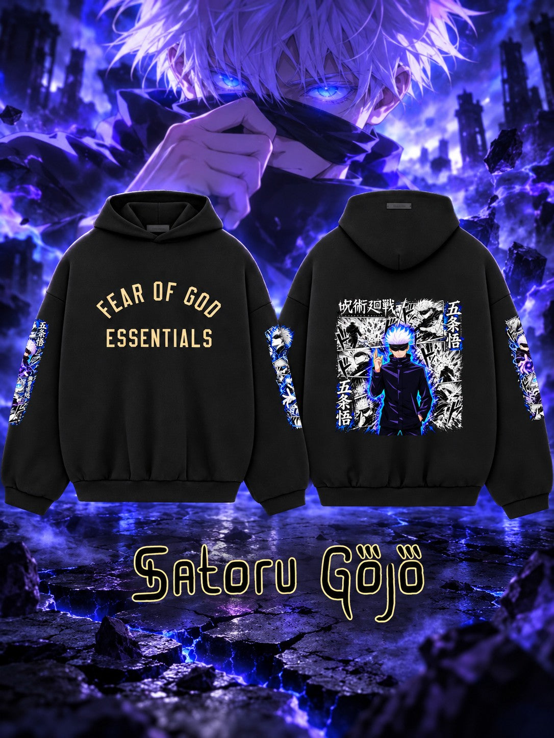 Satoru Gojo V.2 Custom Ess. Hoodie