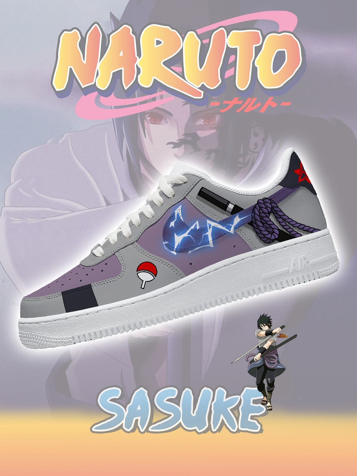 Sasuke V.3 Custom Sneakers