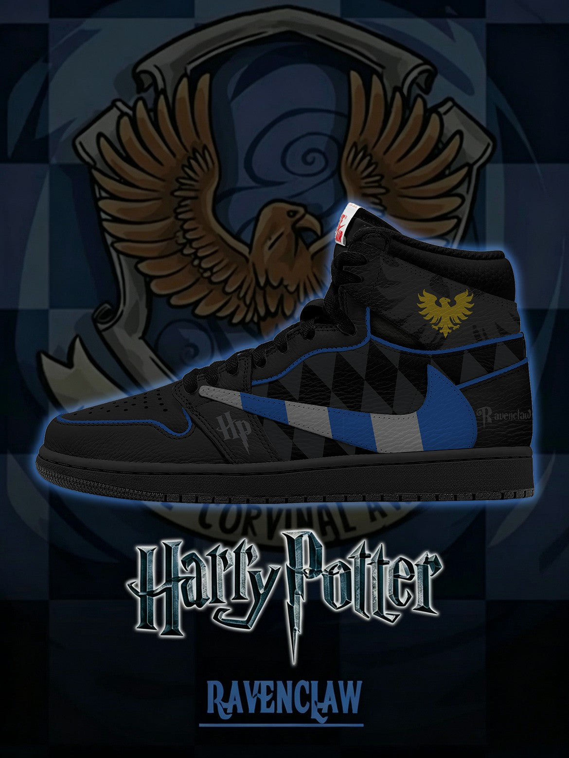 Hogwarts Ravenclaw House V.3 Custom TS High Sneakers
