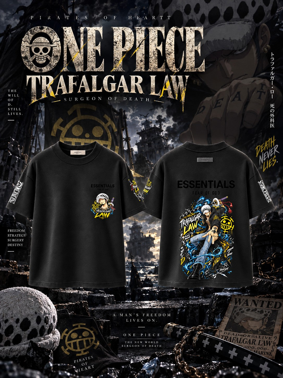 Trafalgar D. Water V.1 Custom Ess. T-Shirt