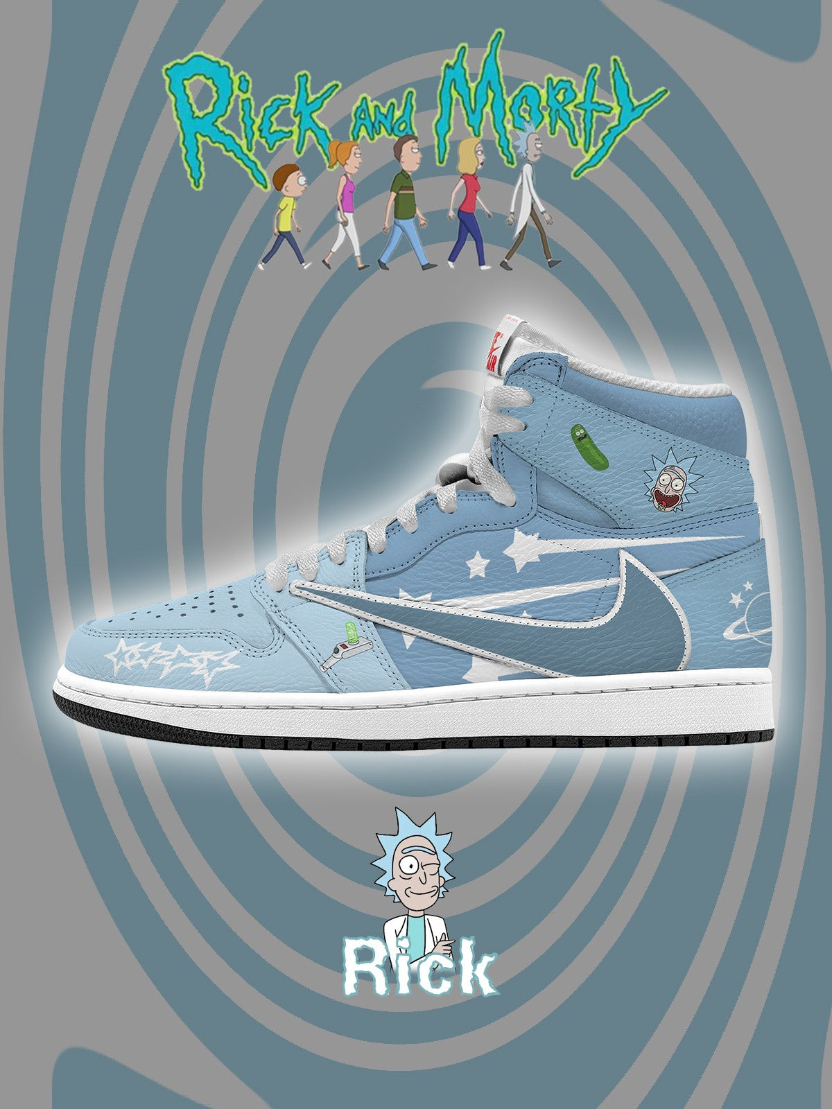 Rick Sanchez V.2 Custom TS Hohe Sneakers