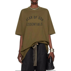 Ess. Jersey Crewneck Tee 'Olive'