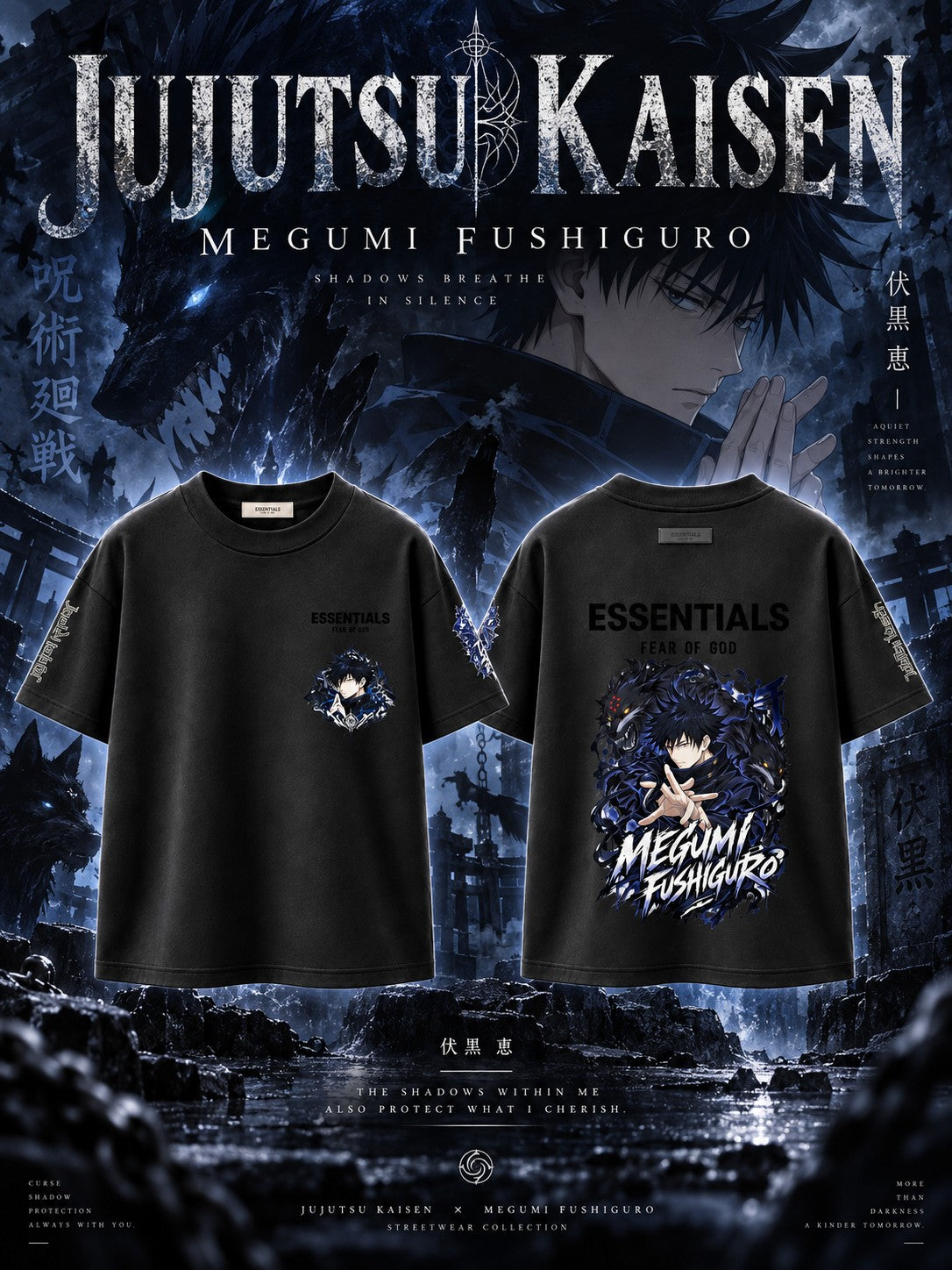 Megumi Fushiguro V.1 Custom Ess. T-Shirt