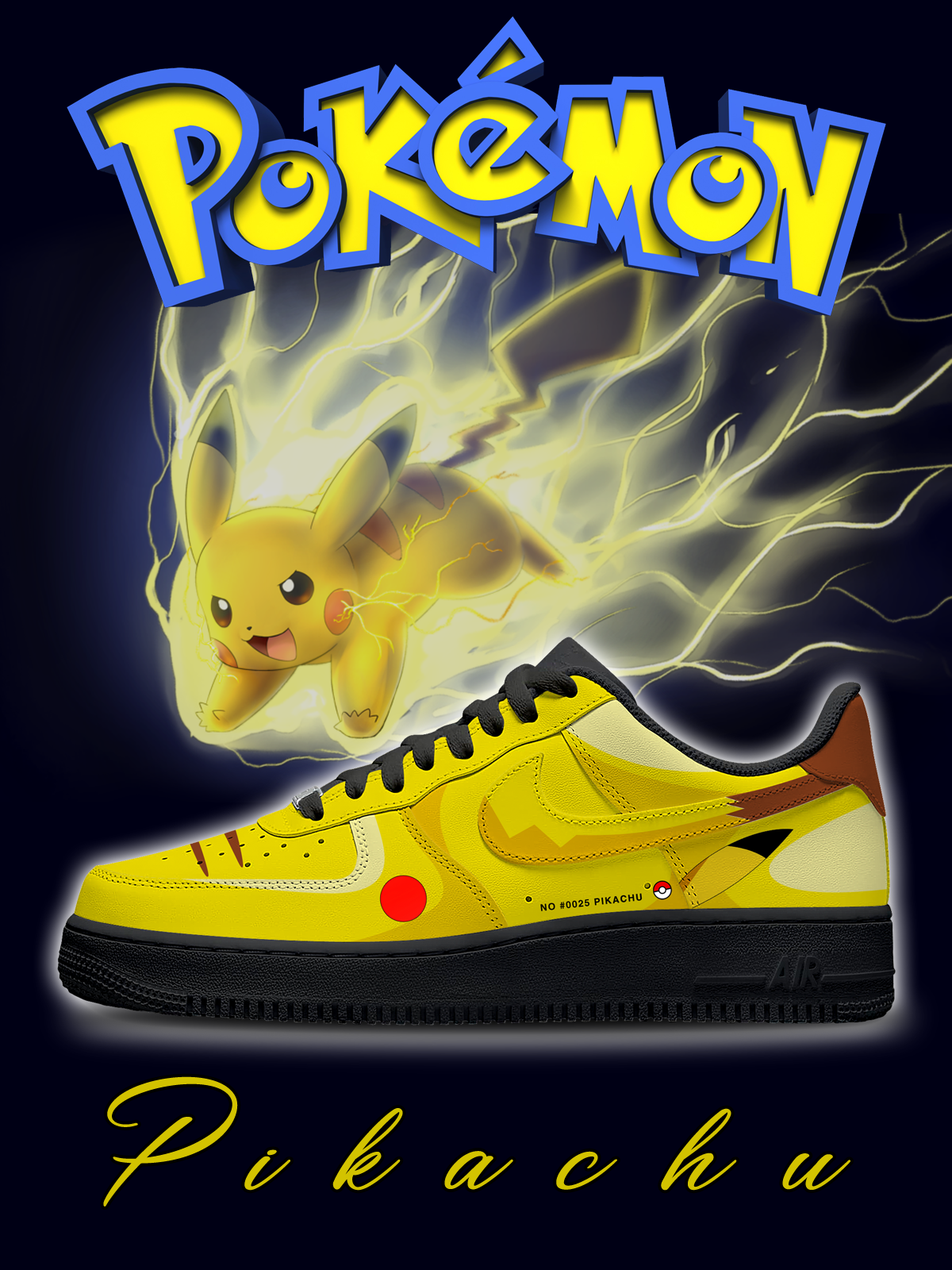 Baskets personnalisées Pikachu n° 0025