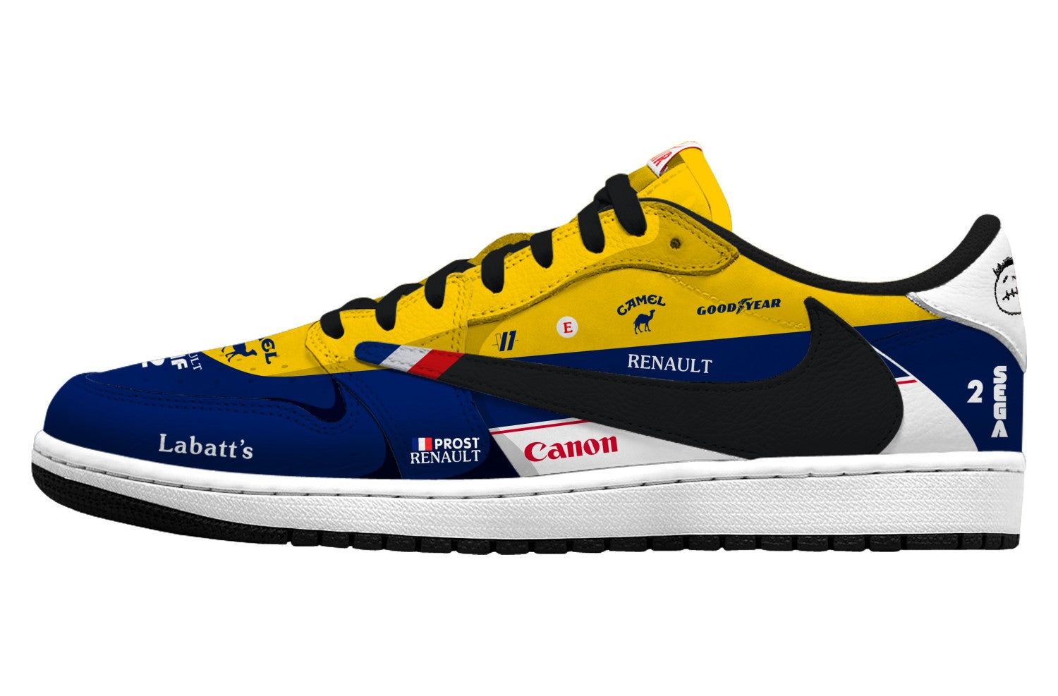 Baskets basses personnalisées W Renault FW15C F.1 V.1 TS