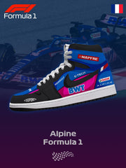 Baskets montantes personnalisées Alpine F.1 V.1