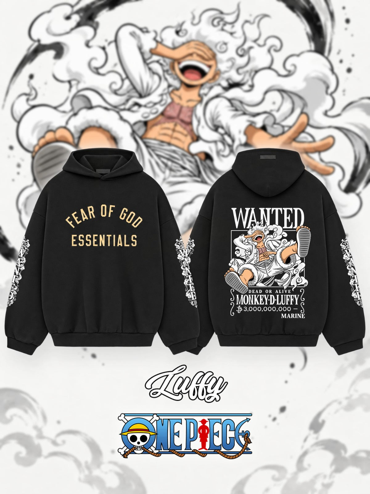 Luffy Gear 5 V.3 Custom Ess. Hoodie