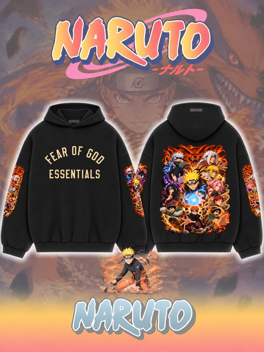 Shippuden V.3 Custom Ess. Hoodie