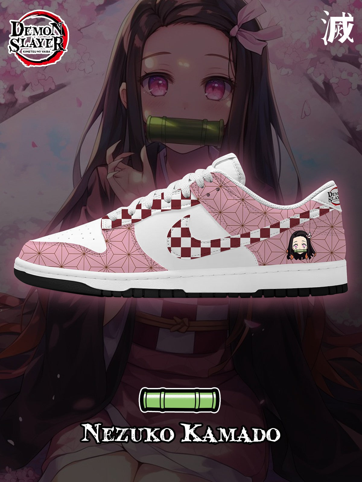 Baskets Nezuko Kamado V.2 Custom Court-Bas