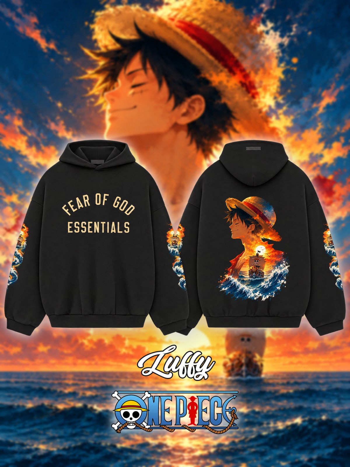 Luffy V.4 Custom Ess. Hoodie