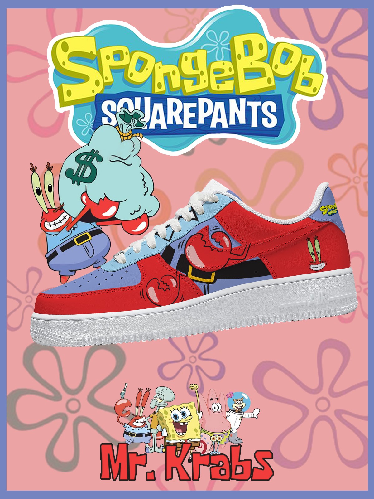 Baskets personnalisées Mr. Krabs V.1
