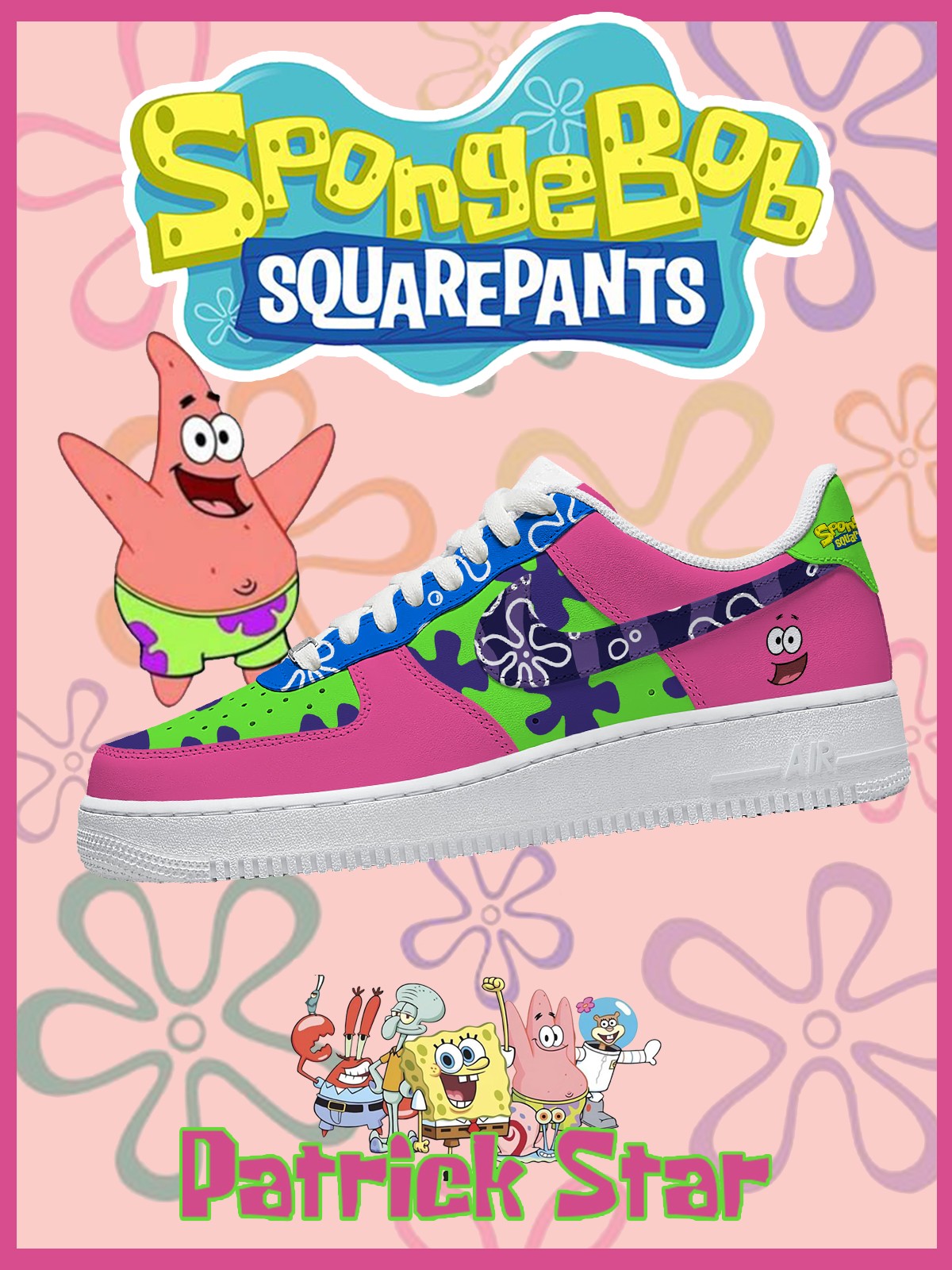 Baskets personnalisées Patrick Star V.1