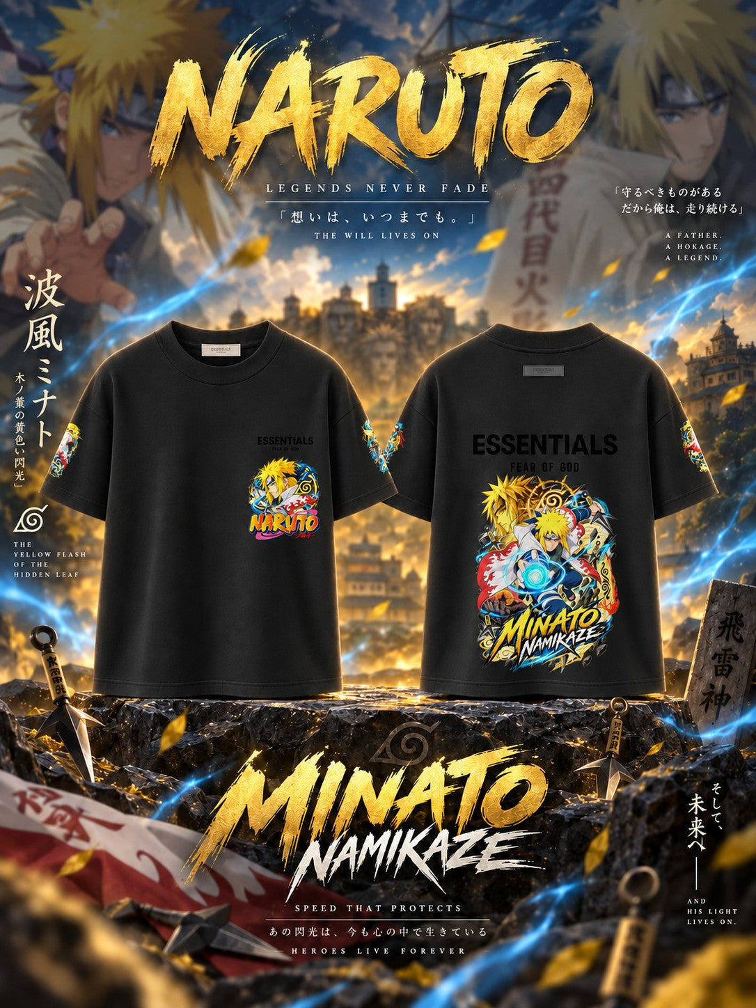 Minato Namikaze V.1 Custom Ess. T-Shirt