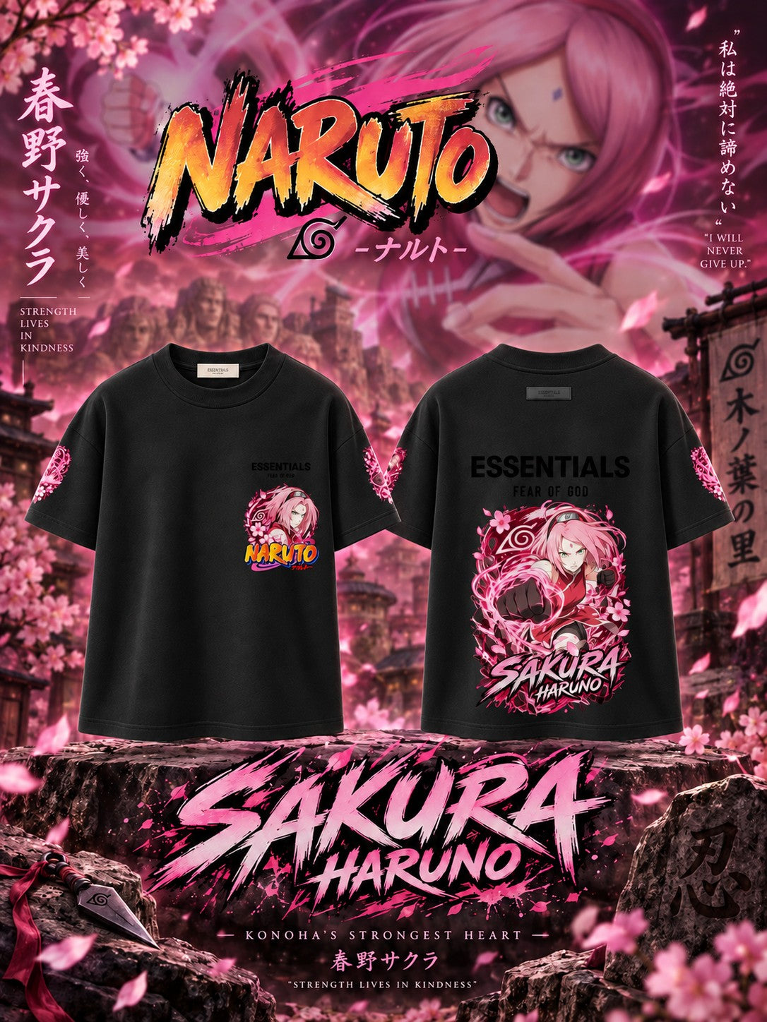 Sakura Haruno V.1 Custom Ess. T-Shirt