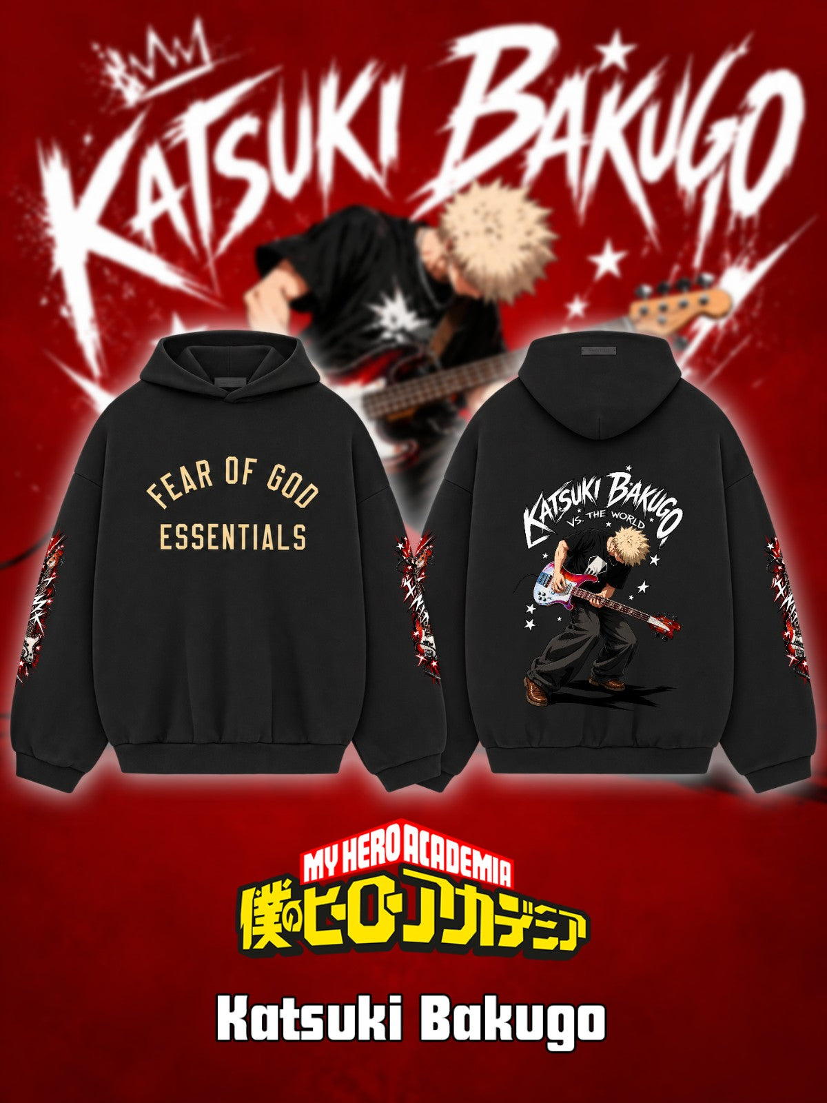 Katsuki Bakugo V.1 Custom Ess. Hoodie