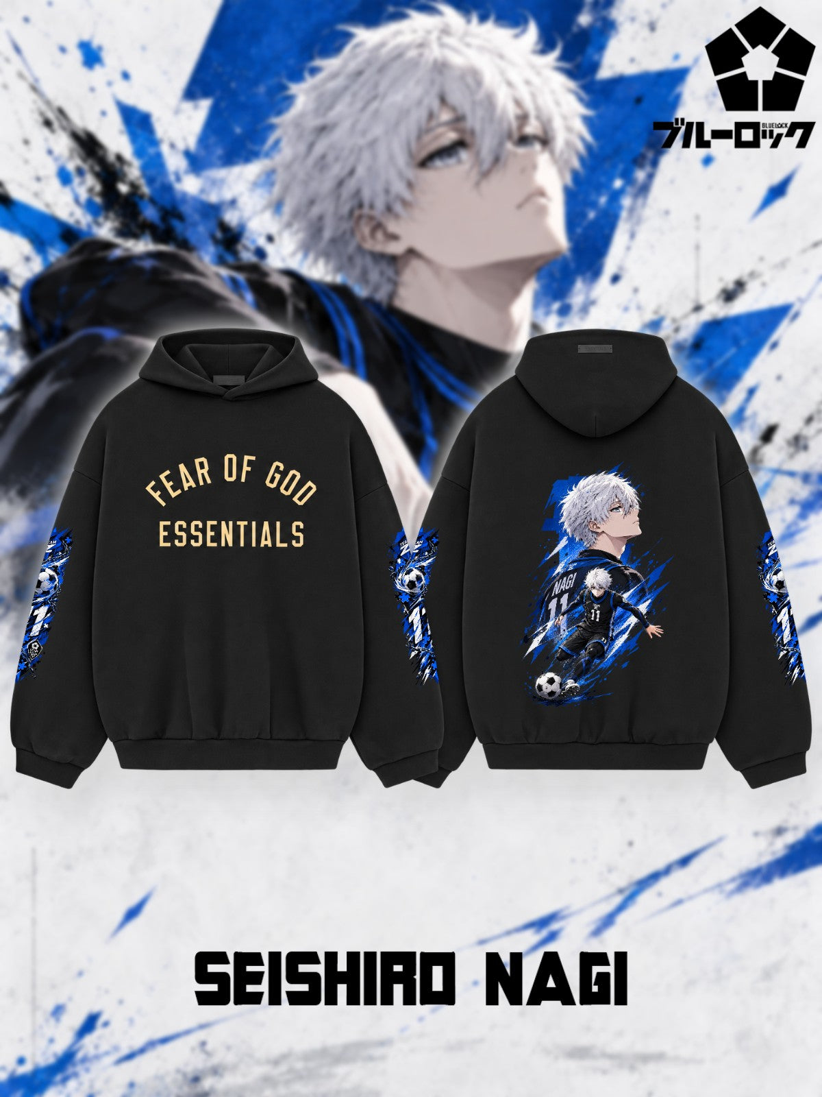 Seishiro Nagi V.1 Custom Ess. Hoodie
