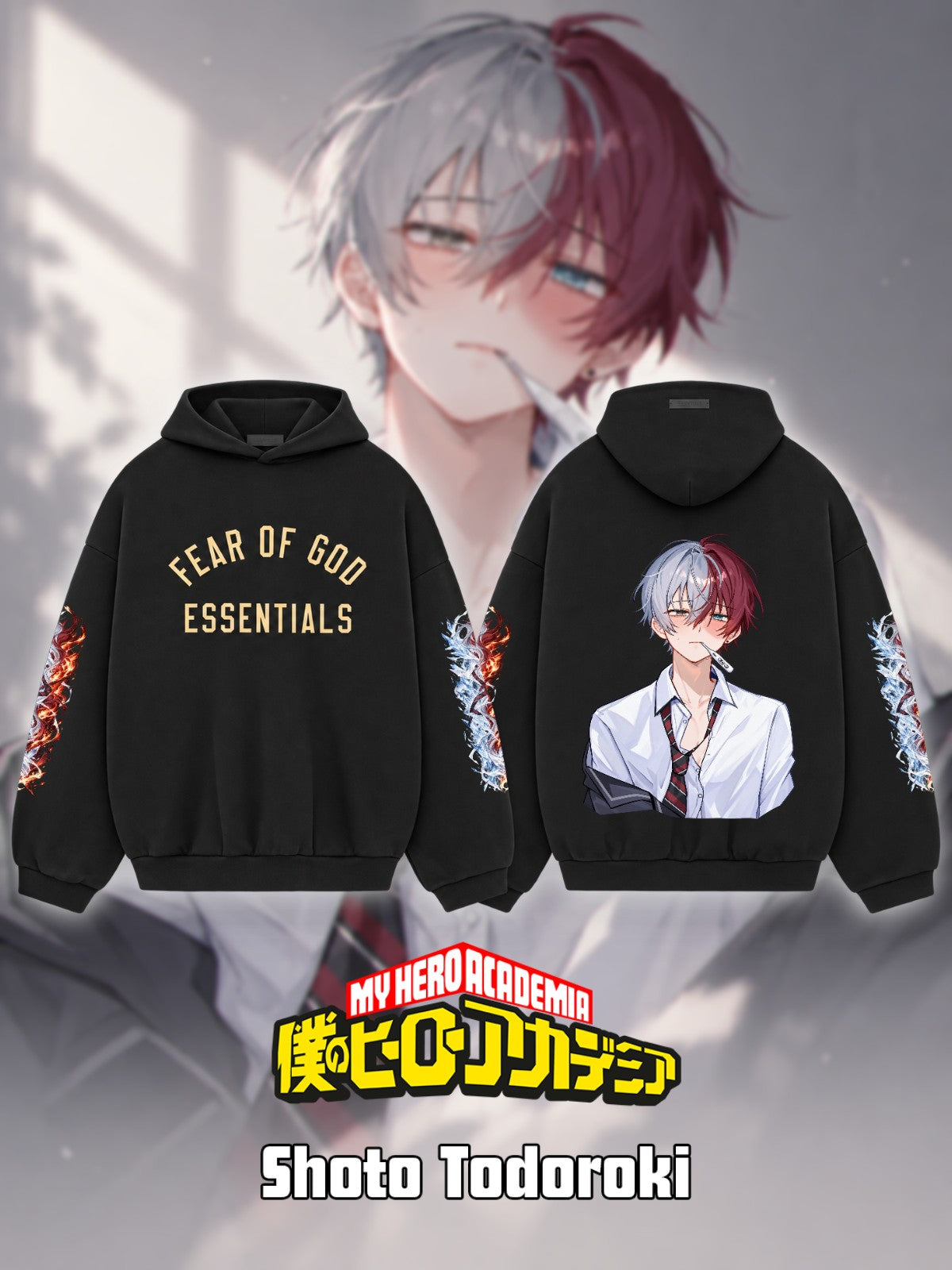 Shoto Todoroki V.2 Custom Ess. Hoodie