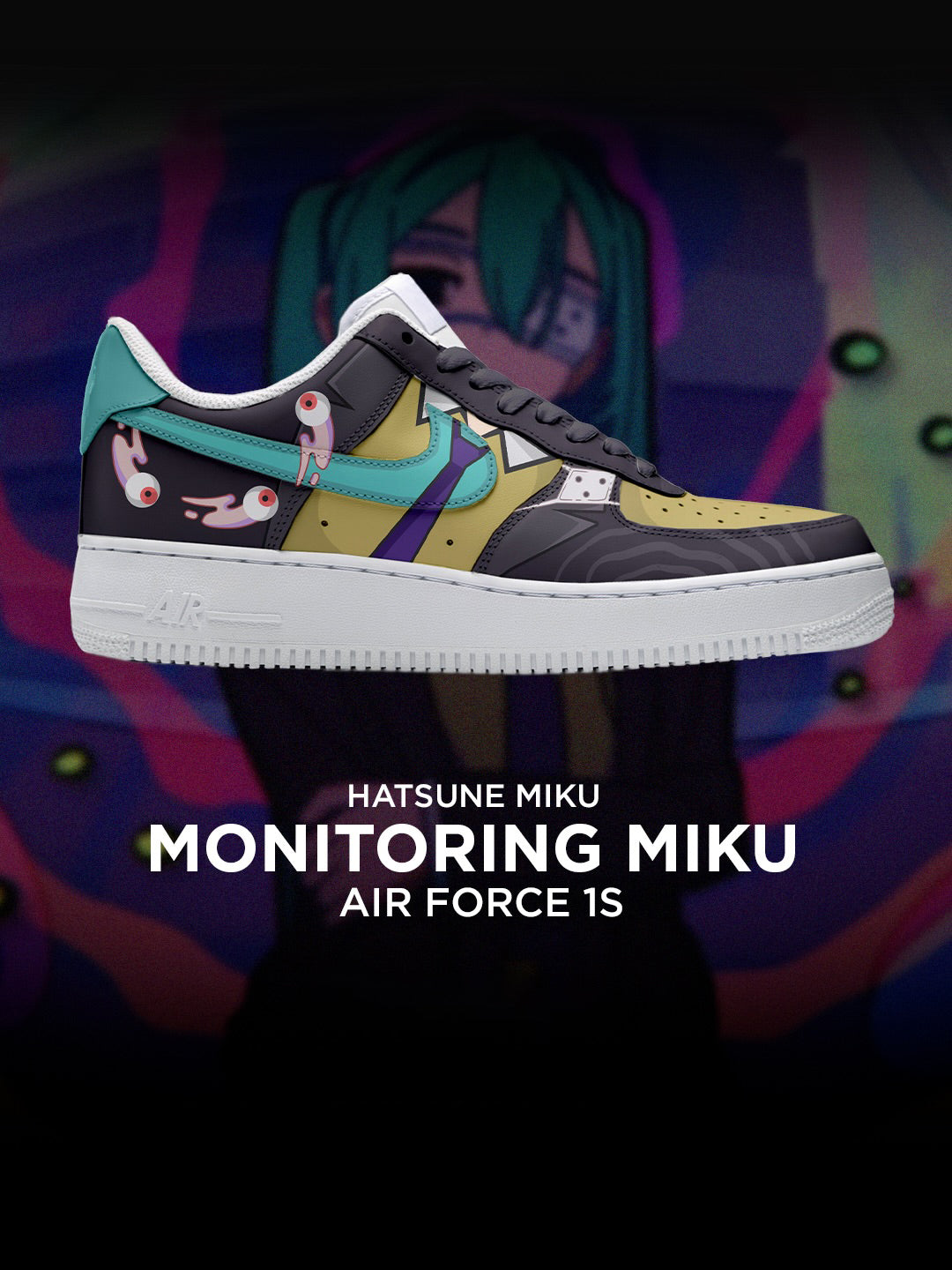 Monitoring Miku V.1 Custom Air-Style Sneakers