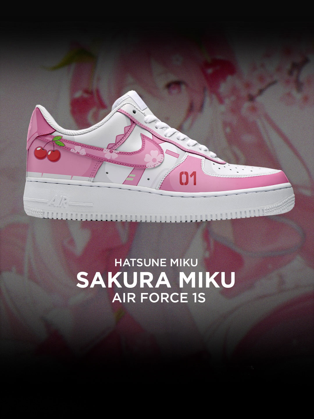 Sakura Miku V.1 Custom Air-Style Sneakers