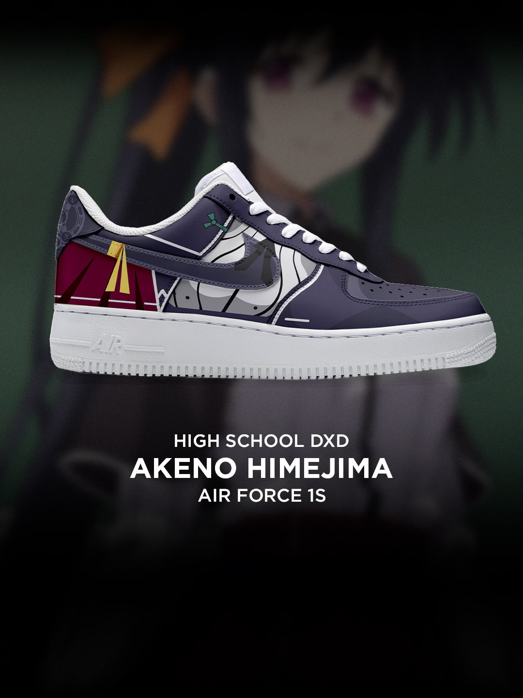 Akeno Himejima V.1 Custom Air-Style Sneakers