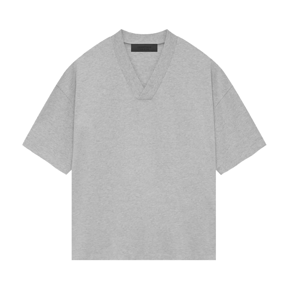 Ess. V Neck T-Shirt 'Light Heather Grey'