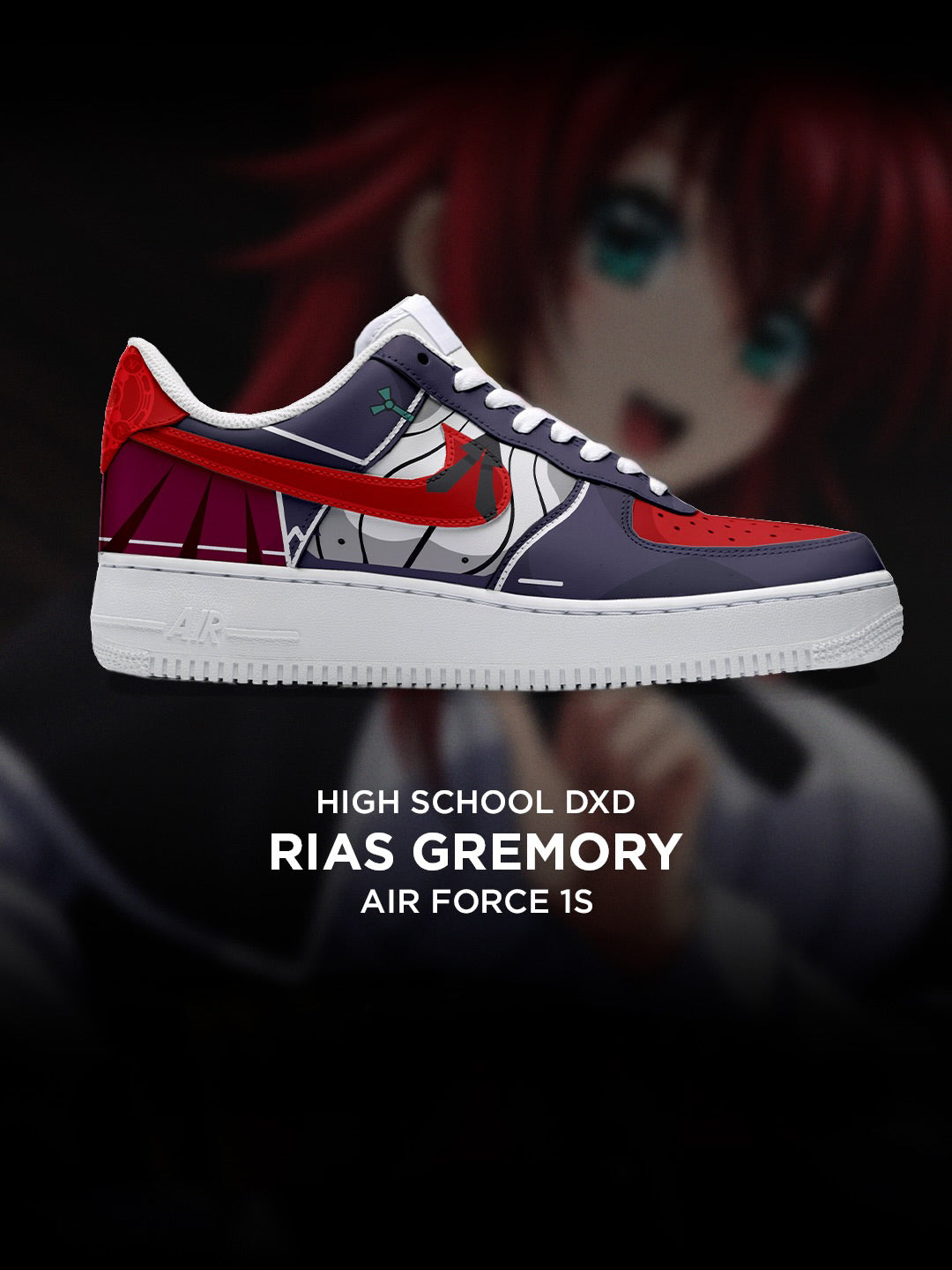 Rias Gremory V.1 Custom Air-Style Sneakers