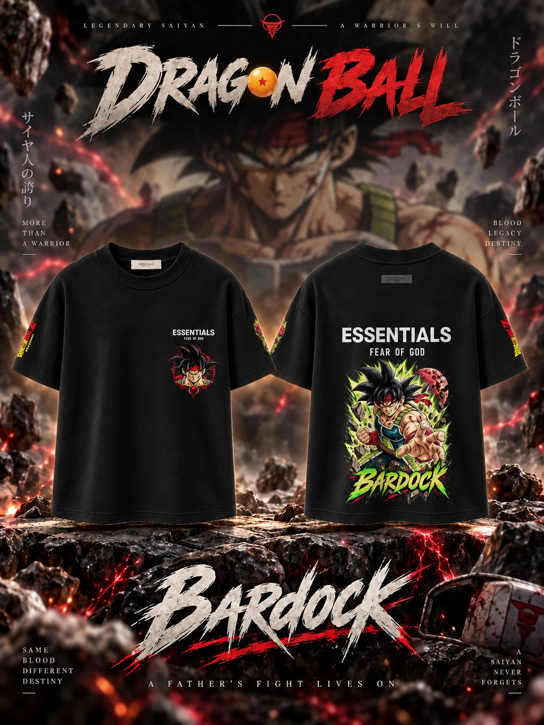 Bardock V.1 Custom Ess. T-Shirt