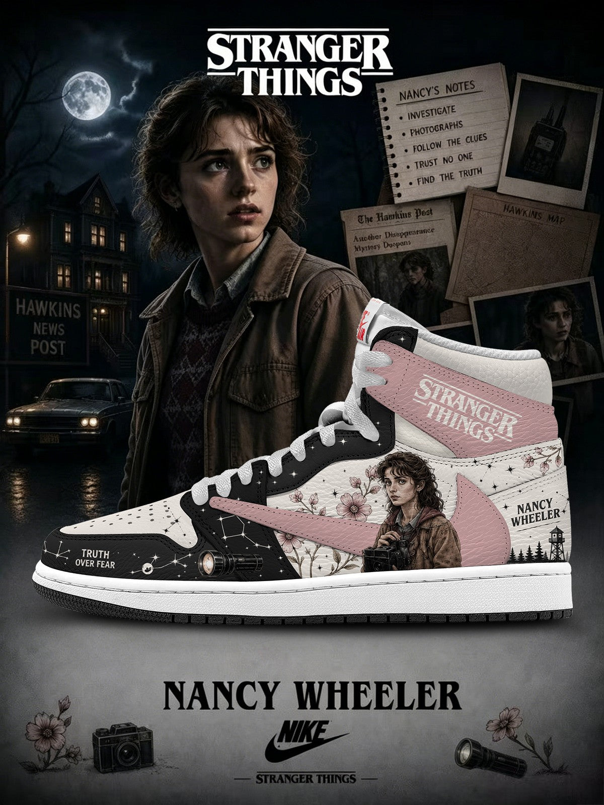 Nancy Wheeler V.1 Custom TS High Sneakers