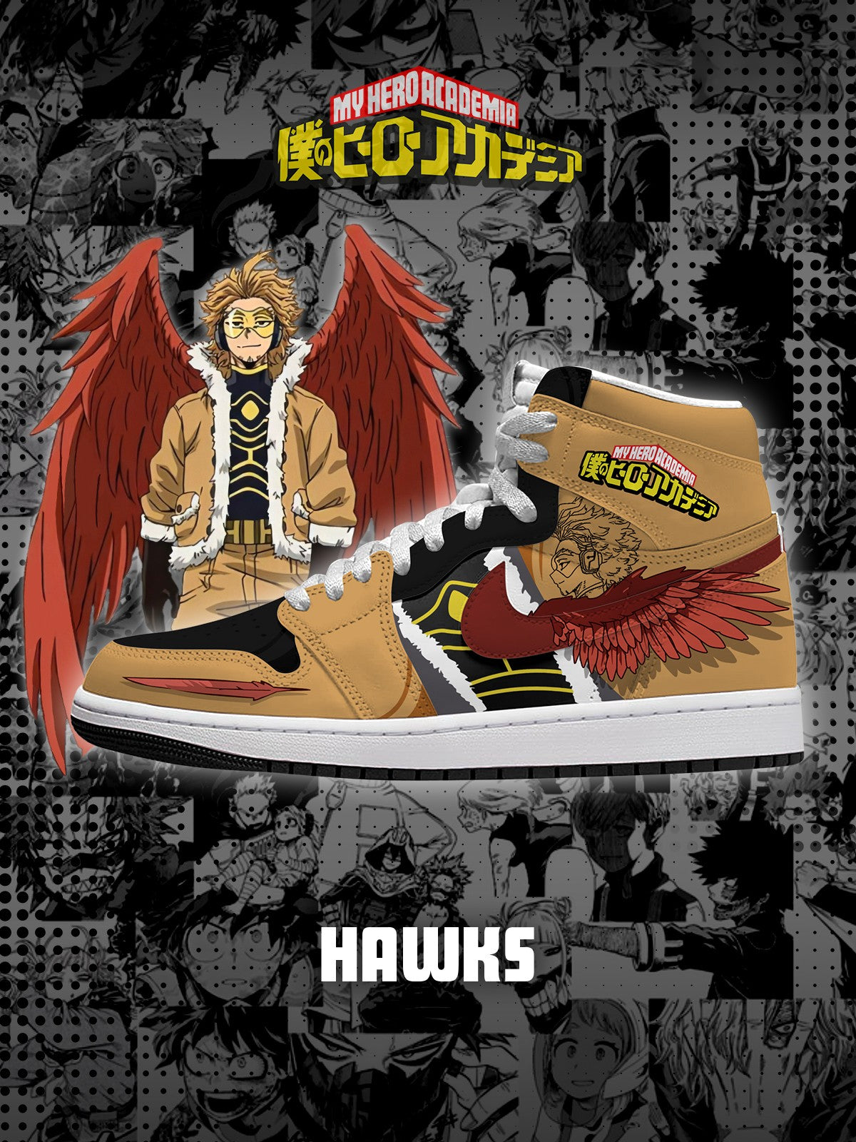 Baskets montantes personnalisées Hawks V.1