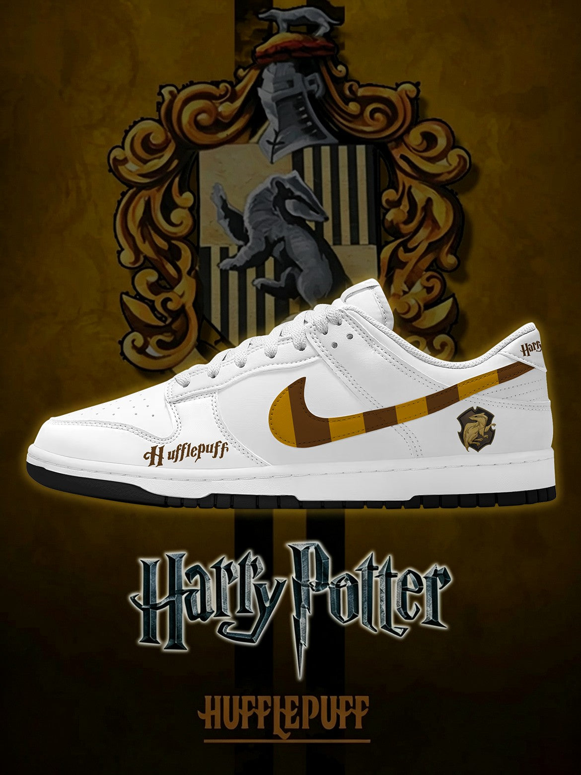 Hogwarts Hufflepuff House V.1 Custom SB-Style Sneakers