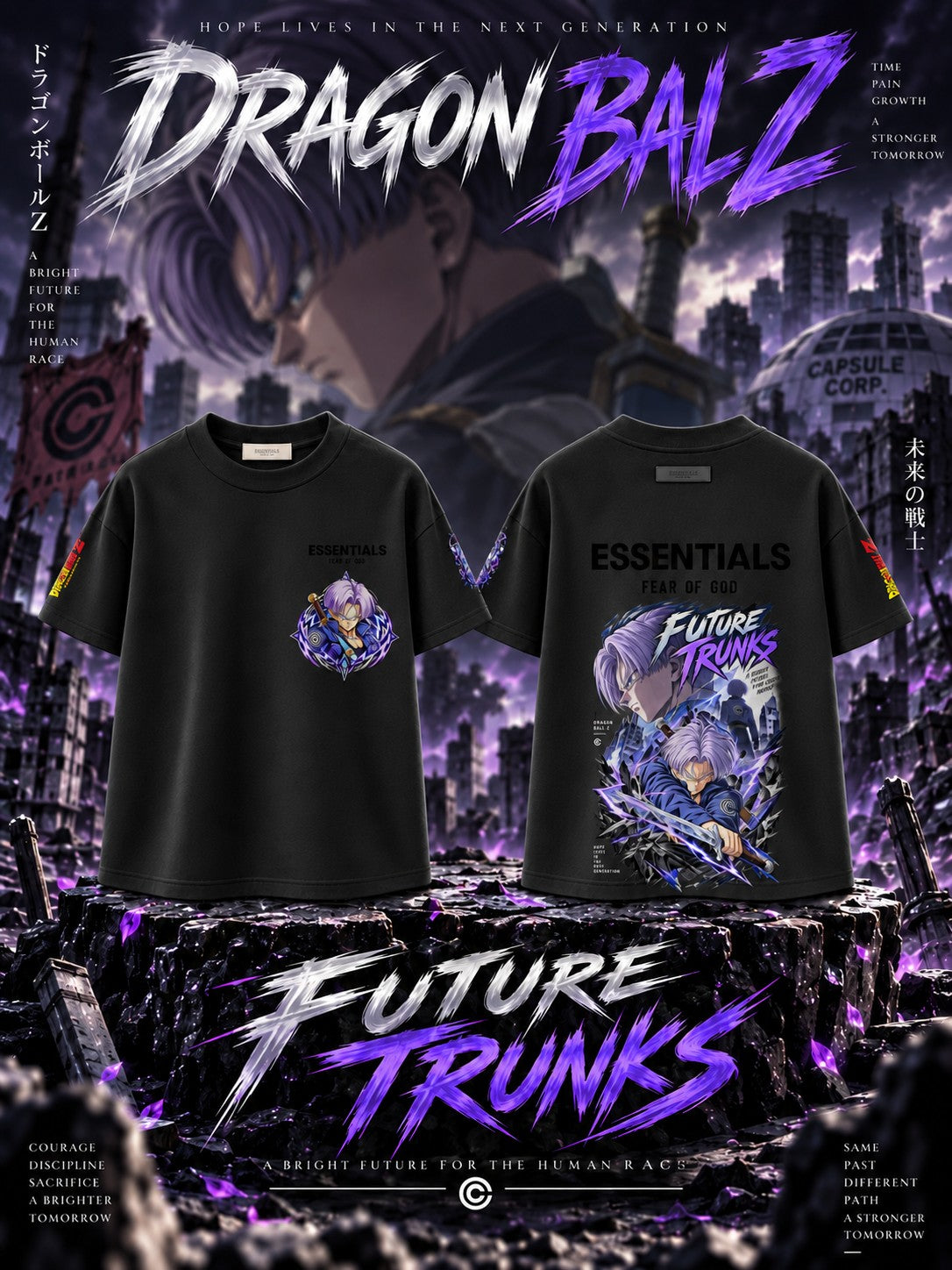 Future Trunks V.1 Custom Ess. T-Shirt