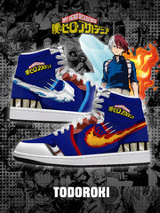 Baskets montantes personnalisées Shoto Todoroki V.2