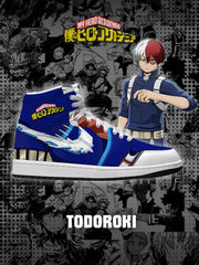 Baskets montantes personnalisées Shoto Todoroki V.2