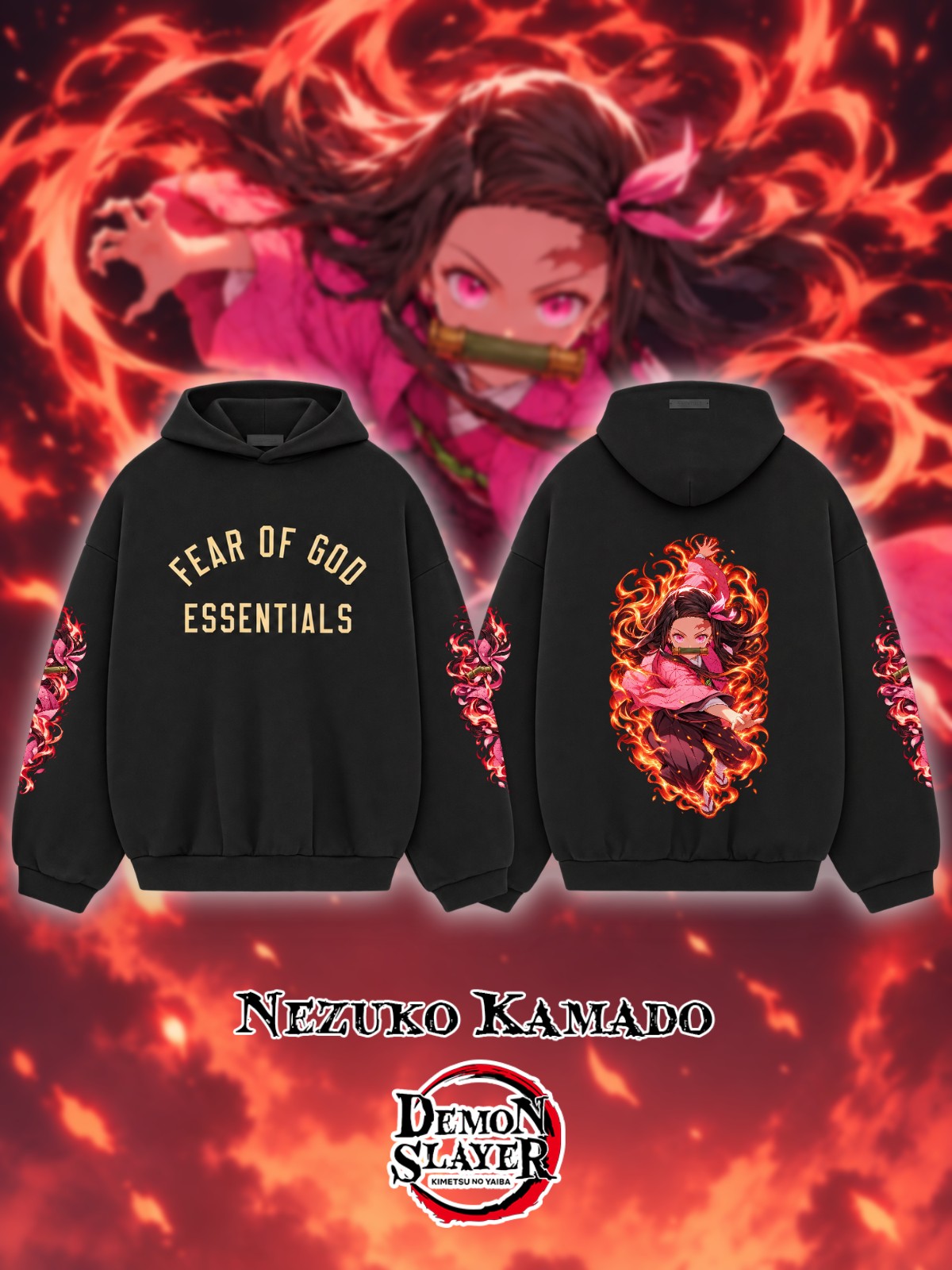 Nezuko Kamado V.5 Custom Ess. Hoodie