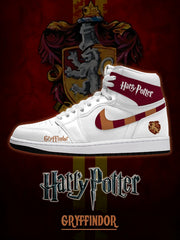 Hogwarts Gryffindor House White V.1 Custom High-Top Sneakers