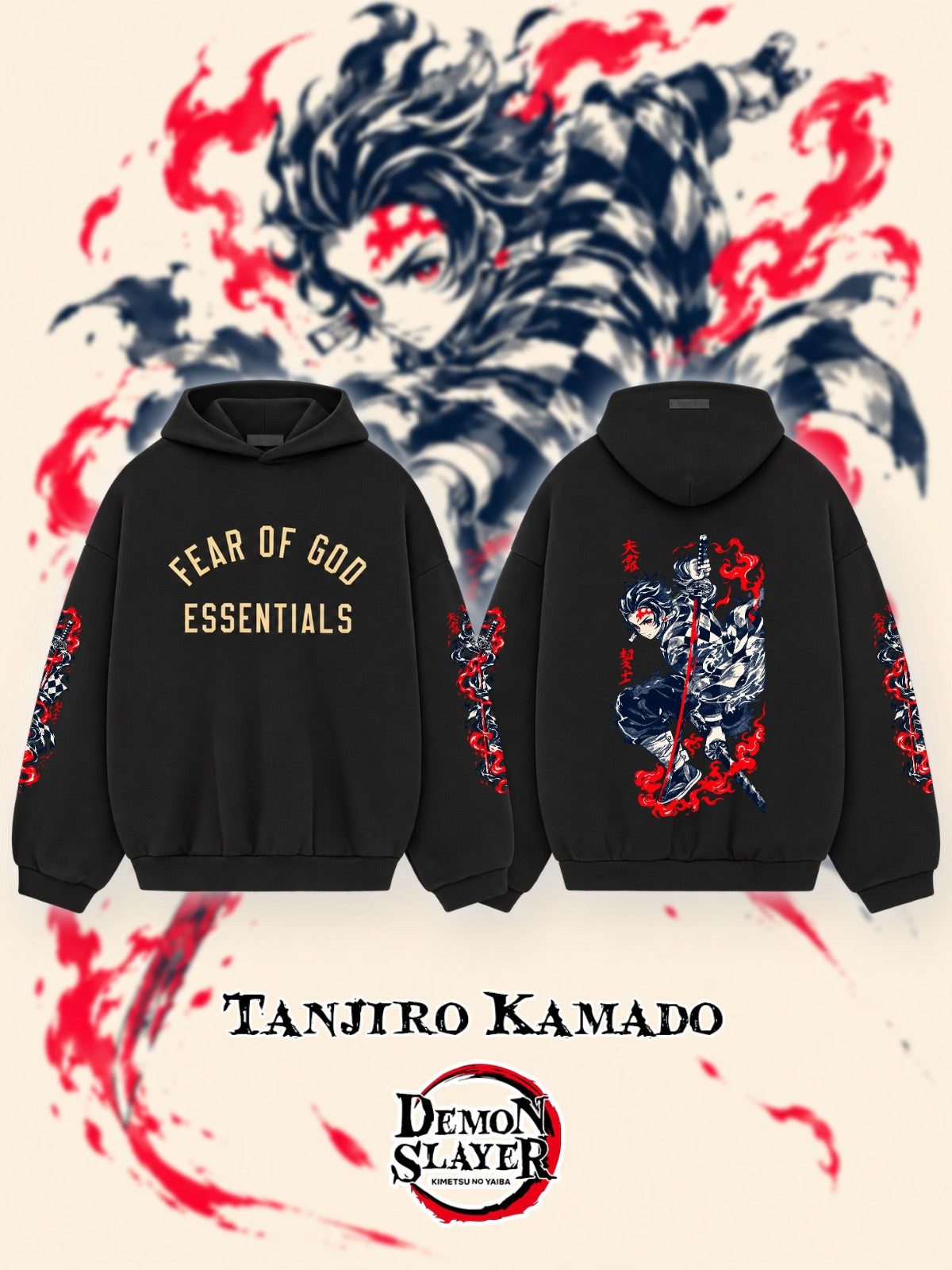 Tanjiro Kamado V.4 Custom Ess. Hoodie