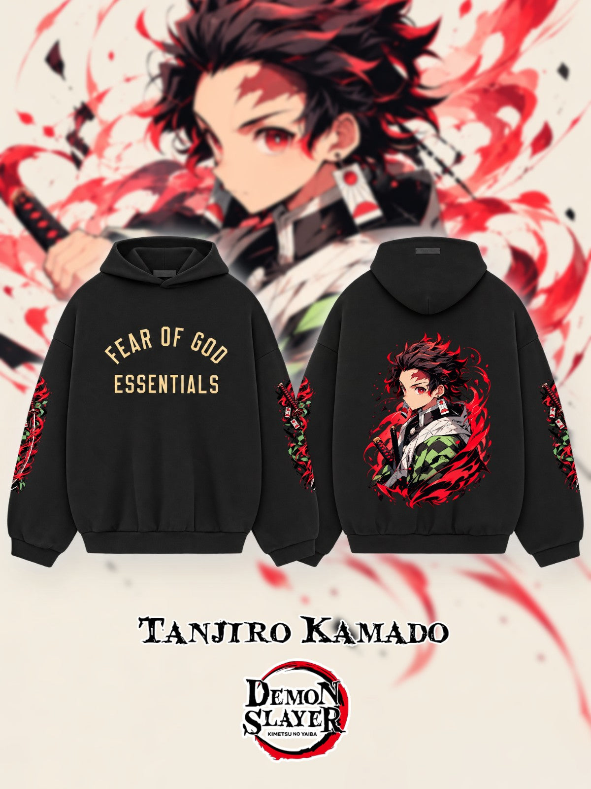 Tanjiro Kamado V.5 Custom Ess. Hoodie