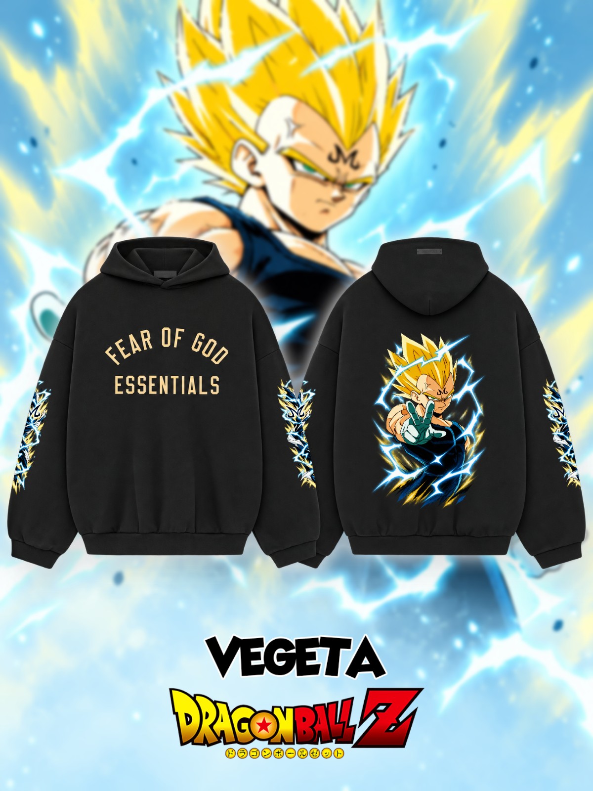 Vegeta V.1 Custom Ess. Hoodie