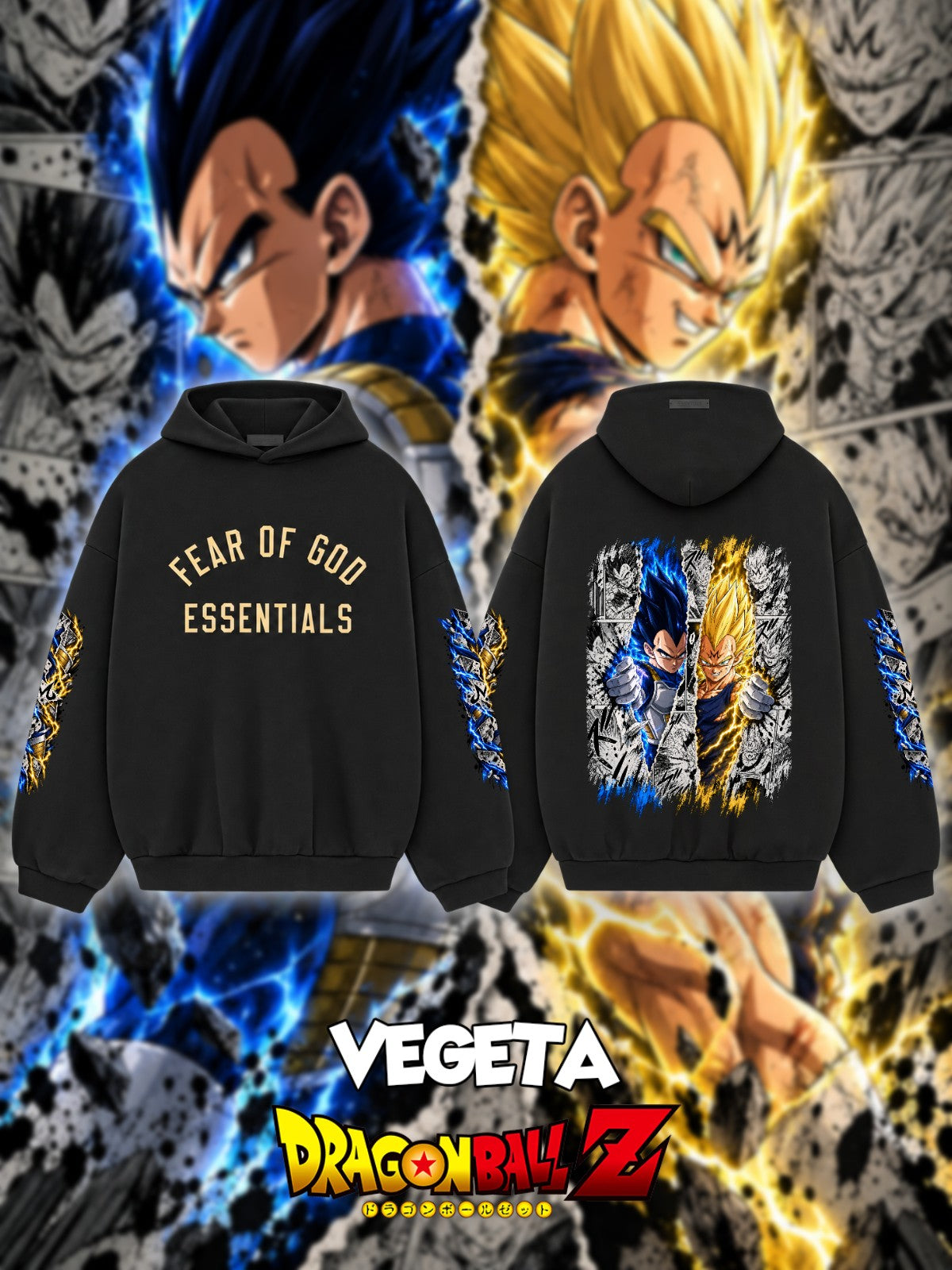 Vegeta V.2 Custom Ess. Hoodie