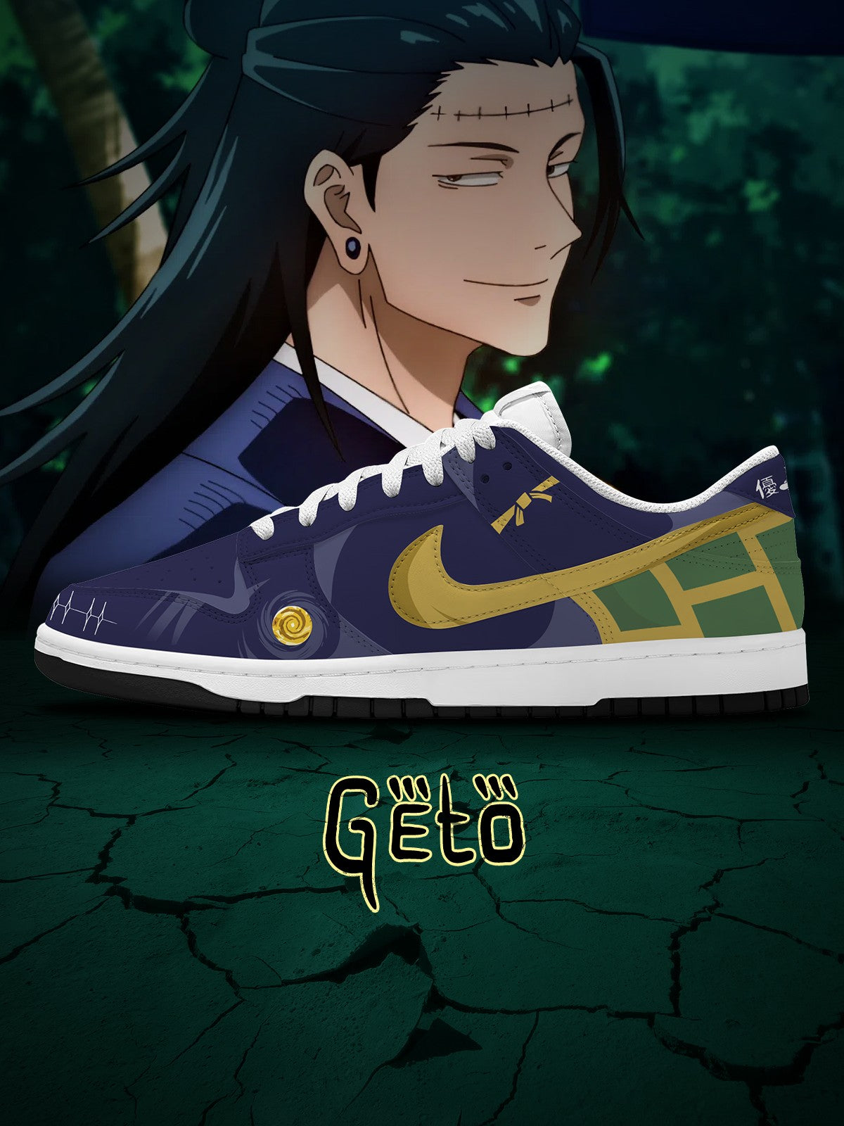 Suguru Geto V.4 Custom Court-Low Sneakers