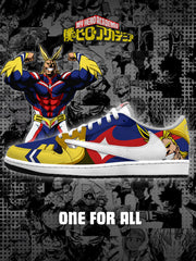 All Might V.1 Custom TS Niedrige Turnschuhe